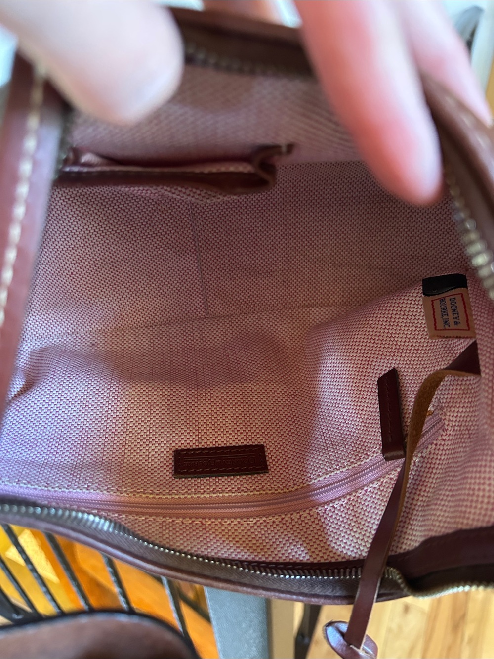 Dooney & Bourke Dark Brown Pebbled Leather Shoulder Bag - Picture 6 of 11